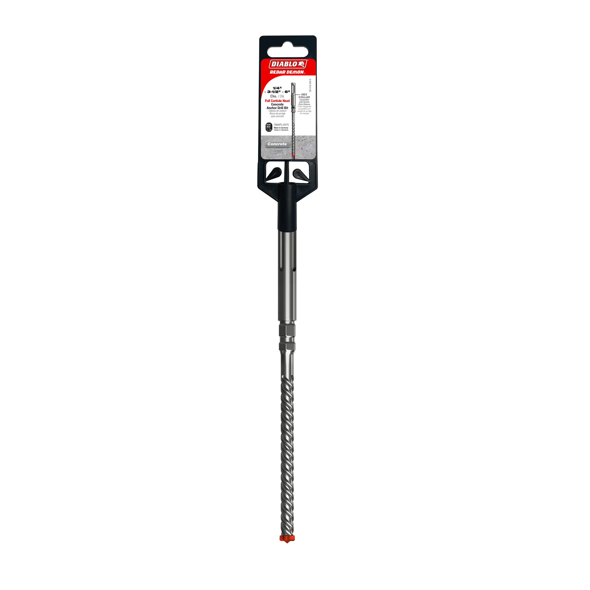 DIABLO DMAPL2970 1/4"X3-1/2"X6" SDS PLUS CONCRETE ANCHOR
